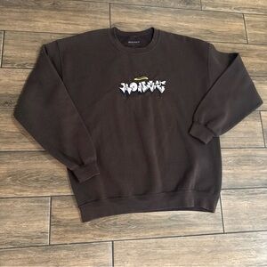 Monet Skateboards Drippin Brown Crewneck Sweatshirt Men’s Size Large